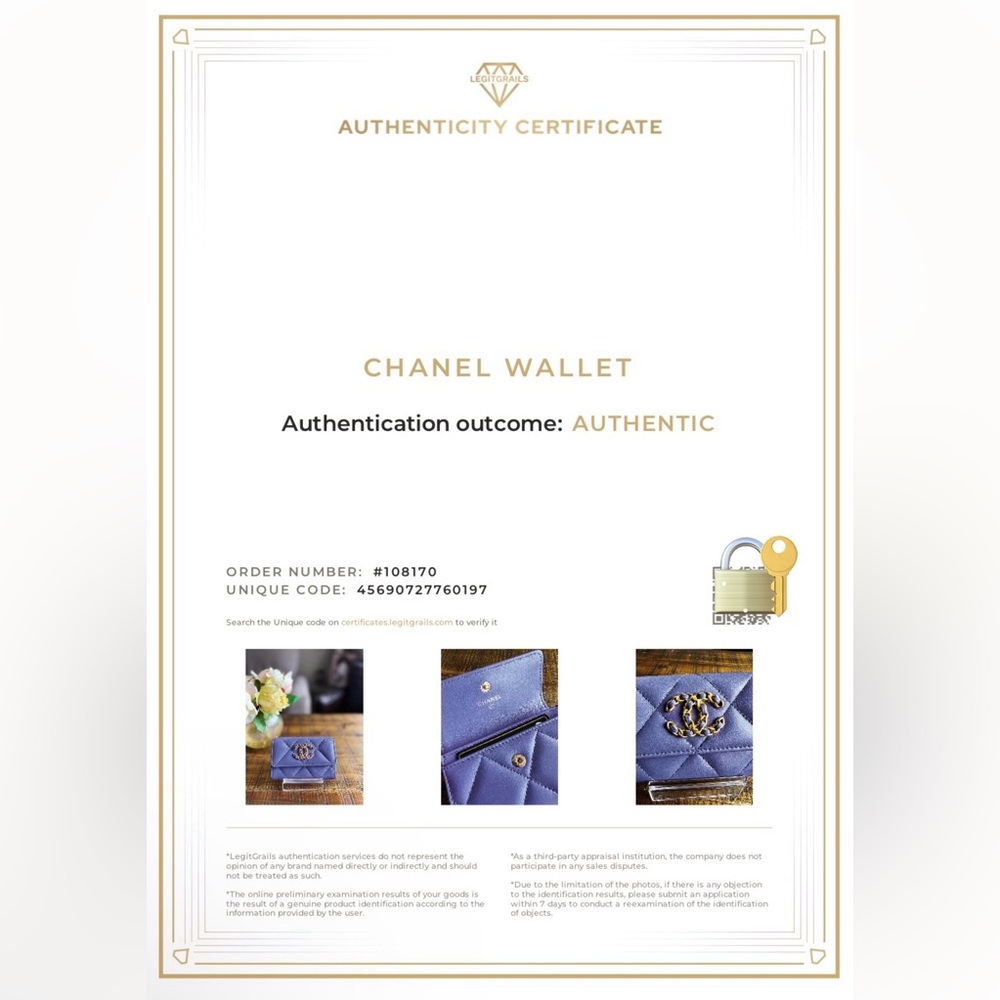 SOLD ❌ Chanel 19 Flap Card Holder & Dust Bag - Picture 12 of 12